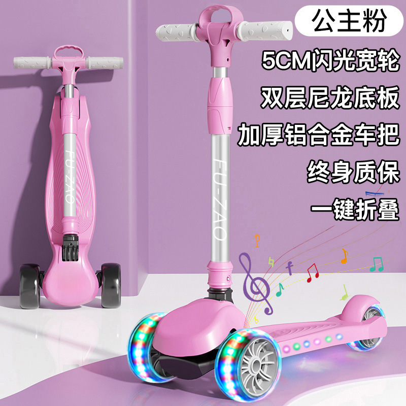 Scooter para niños 1 a 3 a 6 a 12 años plegable 10 a 15 niños, niñas, bebés, pedales para niños grandes