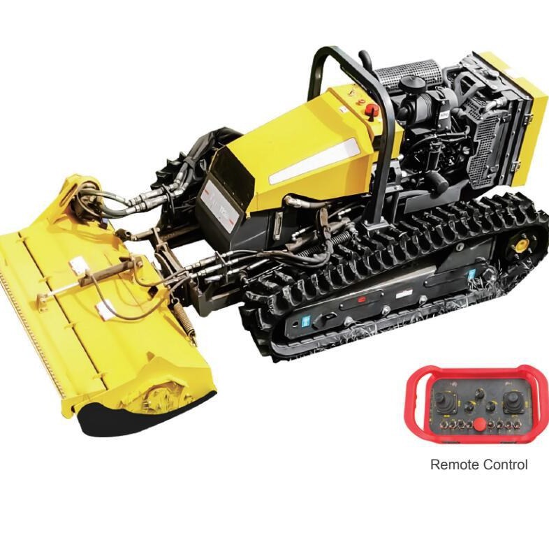 出口全地形遥控灌木除草机 履带式割草机碎草机 果园草坪开荒机