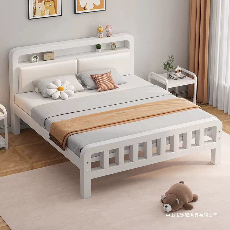 Thickened Silent Iron Bed 1.8m Reinforced Thickened Double Bed 1m Home Bed Stainless Steel Rental House Iron Frame Bed
