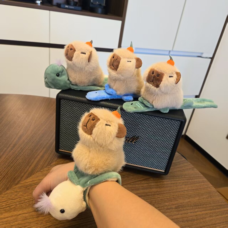 かわいいカピバラスナップサークルぬいぐるみ人形ブレスレットバッグペンダントキーホルダー布人形人形|undefined