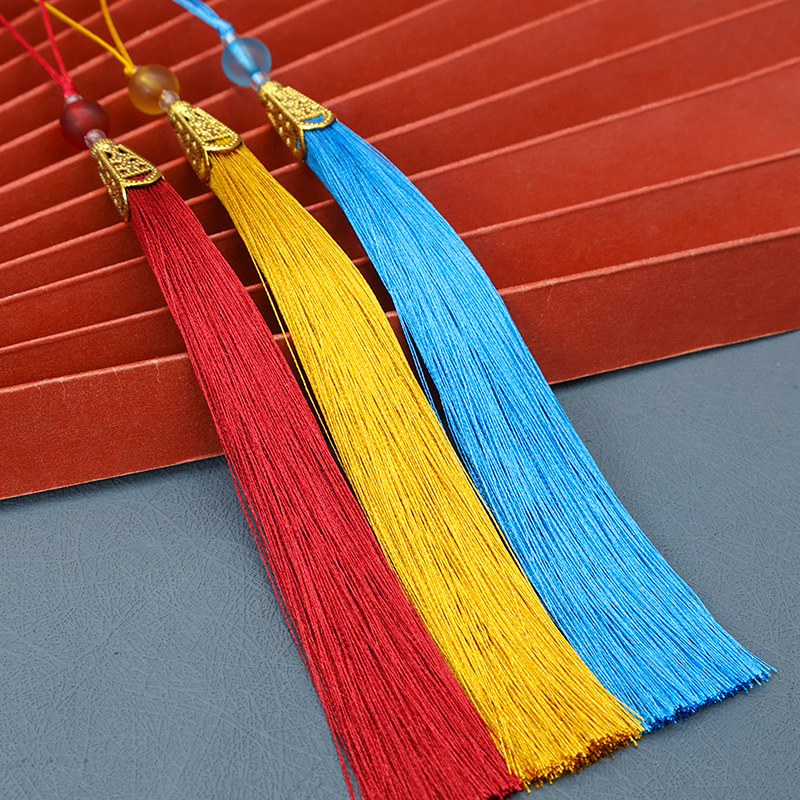 Long matte Hanfu with tassels