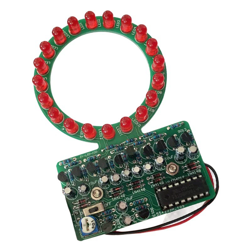 Градиентное кольцо светодиодный комплект для производства ходовых огней электронные детали для самостоятельной сборки 4017 обучение навыкам сварки