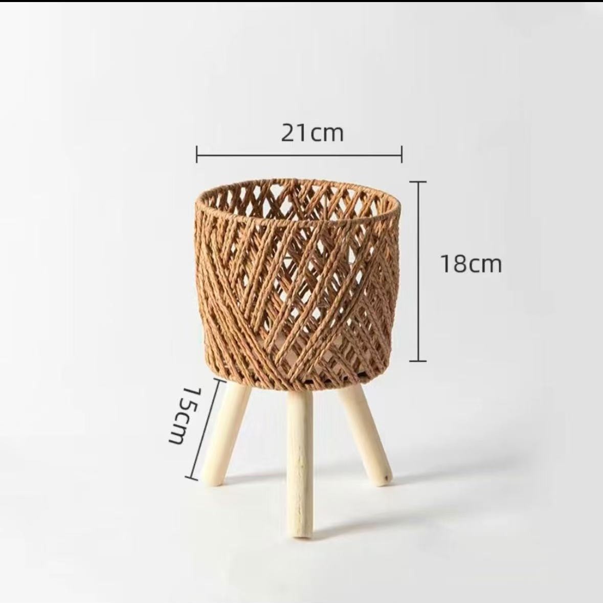 Estante para Macetas de Ratán Hecho a Mano, Ratán y Bambú, Hecho a Mano, para Sala de Estar y Balcón