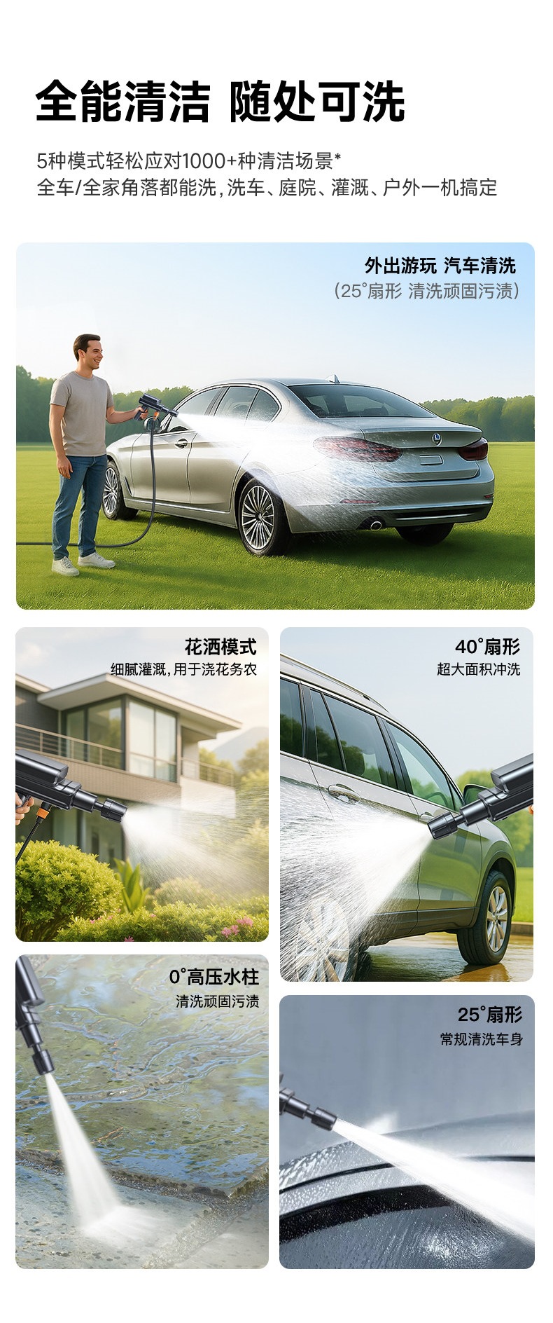 Wireless Car Washing Machine, High-Pressure Water Gun, Household Electric Lithium Battery, 2026 New Model Cleaning Machine, Powerful Booster Device