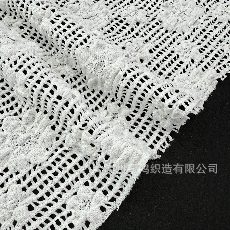 Tejido de amoníaco brocado de algodón espumoso encaje de tela coreana ropa de mujer chaqueta de encaje de tela hecha ropa en stock