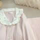 Pink 2024 New Arrival Pajamas with Chest Pad Women's Summer Short Sleeve Sweet Loose Princess Wind Spring and Autumn Long Sleeve Autumn and Winter