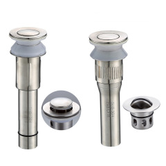 Downstream wholesale manufacturer 304 stainless steel household sink drain, bathroom washbasin face basin flip-down drain