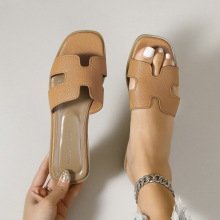 仙女风拖鞋女夏外穿2025夏季新款韩版一字拖平底百搭沙滩鞋凉拖女