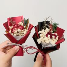七夕迷你花束玫瑰干花mini伴手礼品情人节礼物生日装饰迷你花束