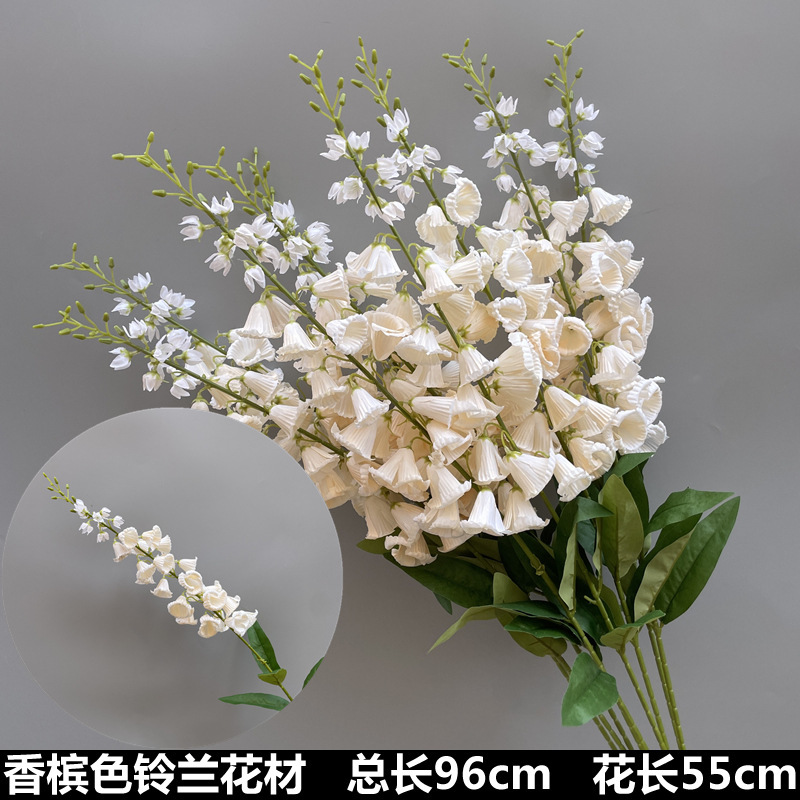 シャンパン色の結婚式の花の花の花の材料の結婚祝いの装飾の花の講堂の装飾の花のプラスチックの花の道は花の造花を導いています。|undefined