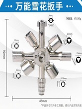 【十合一】水表閥門鑰匙多功能扳手內三角四角電控櫃電梯