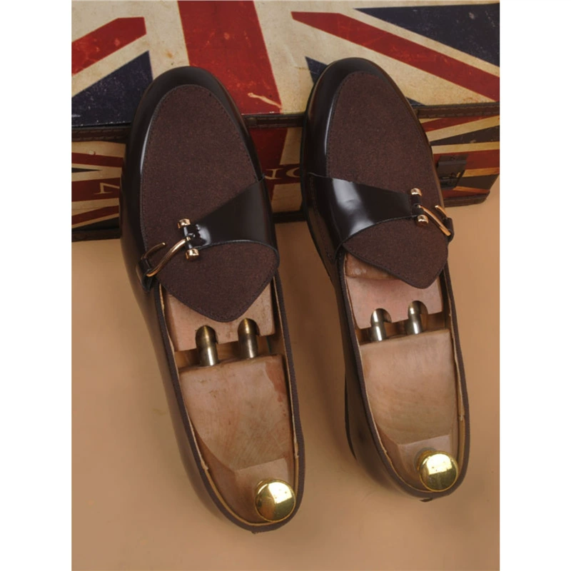 Деловая повседневная мужская кожаная обувь в британском стиле