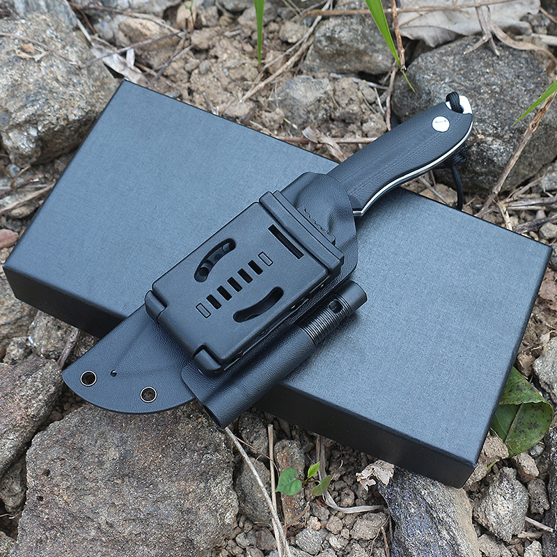 Venta directa de cuchillo recto multifuncional para exteriores, mango G10, cuchillo de autodefensa para acampar, colección para exteriores, cuchillo de fruta, cuchillo recto, cuchillo militar integrado