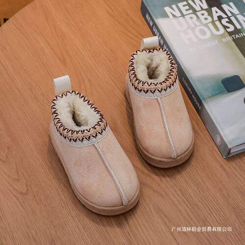Autumn/Winter New Arrival Korean Style Fashion Fleece All-Season Children's Snow Boots Baby Cotton Boots for Boys and Girls Four-Season Short Boots