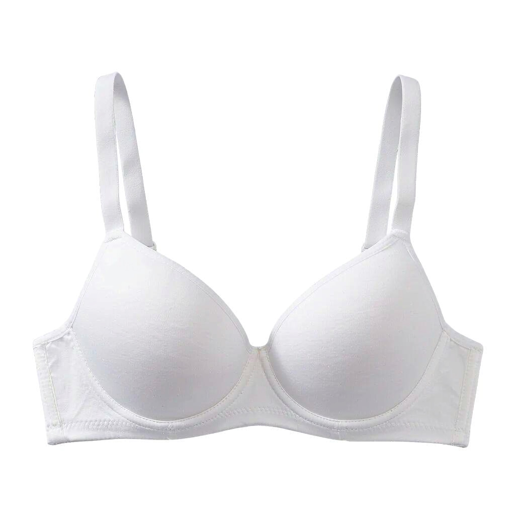 Bra caliente transfronterizo simple ropa interior de anillo de acero brillante se reúnen cómodos sujetadores delgados para mujeres cómodos ajustes transpirables