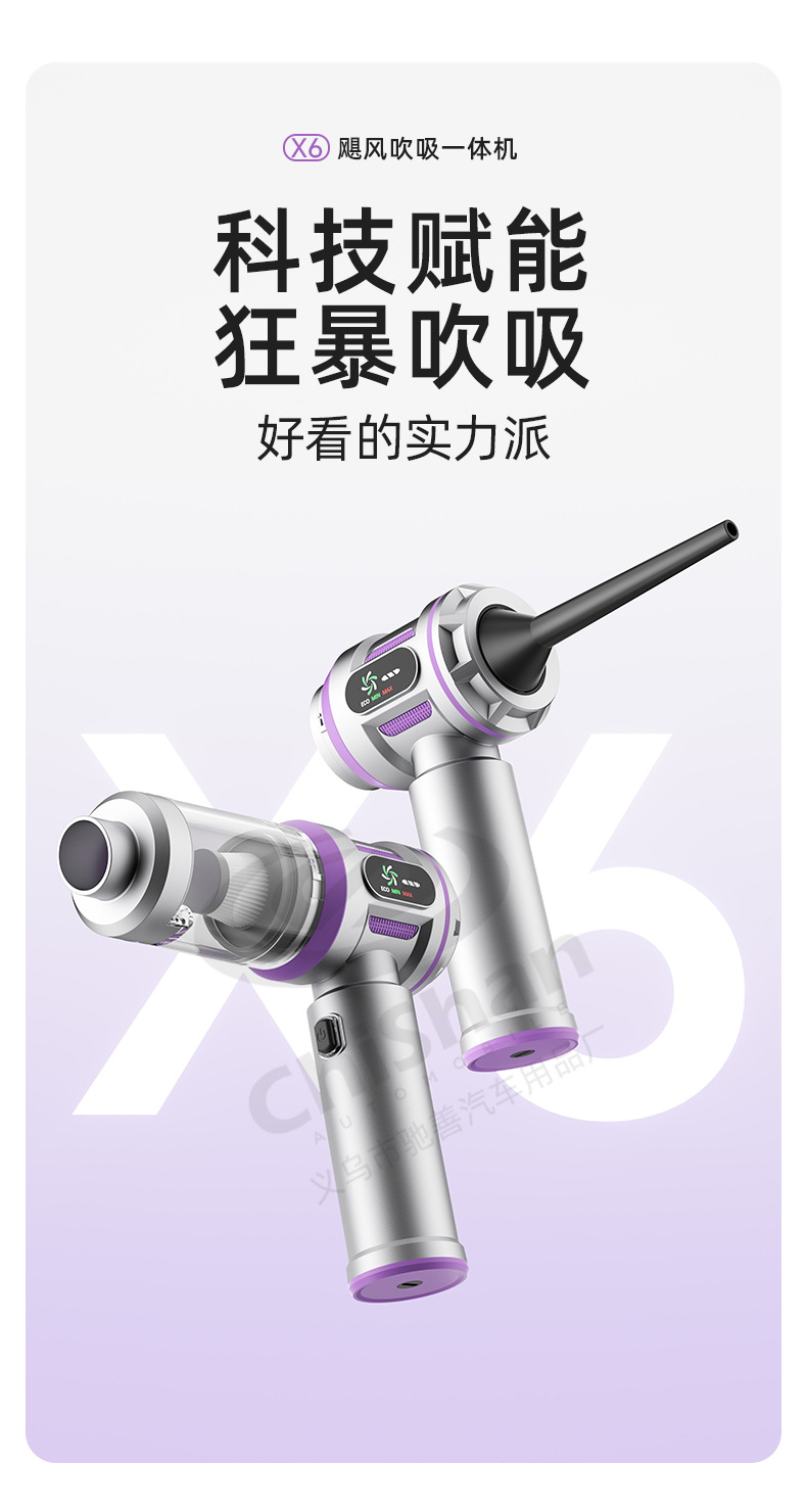 [Oem Customization] Car Vacuum Cleaner with Super Strong Suction Power, Handheld Small Portable Vacuum Cleaner for Cars, Suction and Blowing in One