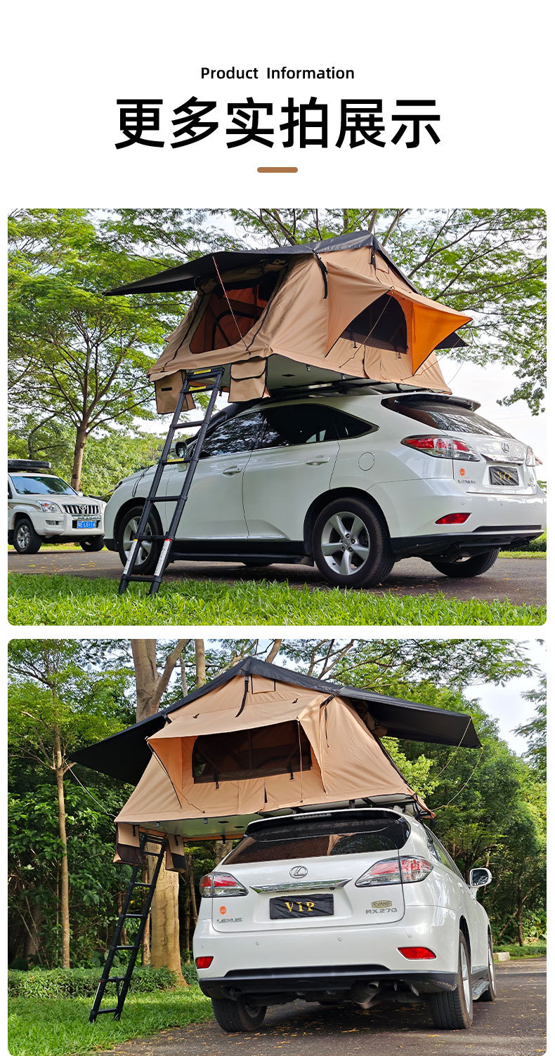 Weipai Car Roof Tent, No Setup Required, Quick Setup Car Tent, Soft-Top Folding Camping Car Roof Tent for Self-Driving Tours