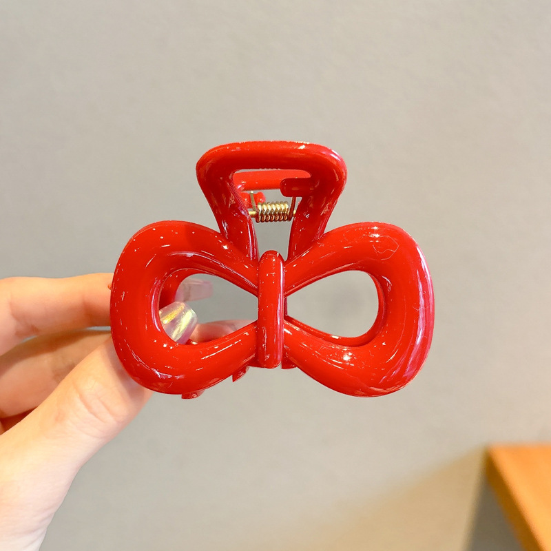 Anchor Clip de tiburón de arco de sangrado para mujeres de alto nivel no lastimar la cabeza detrás del clip de agarre de cabello de invierno y otoño