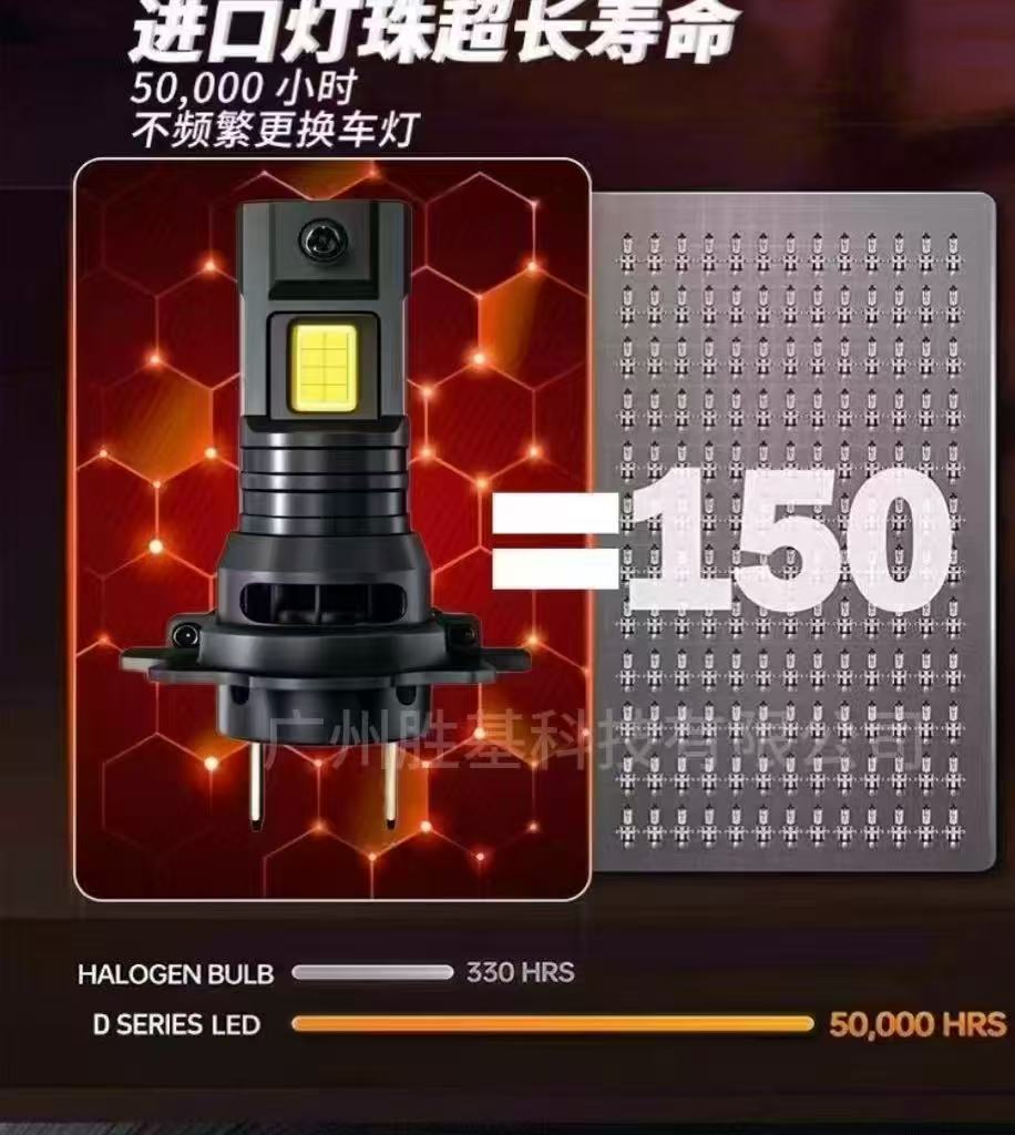 Cross-Border New Car Led Plug-In Lights H4 H7 3570 High-Brightness Spotlight Integrated High-Power Headlights and Fog Lights