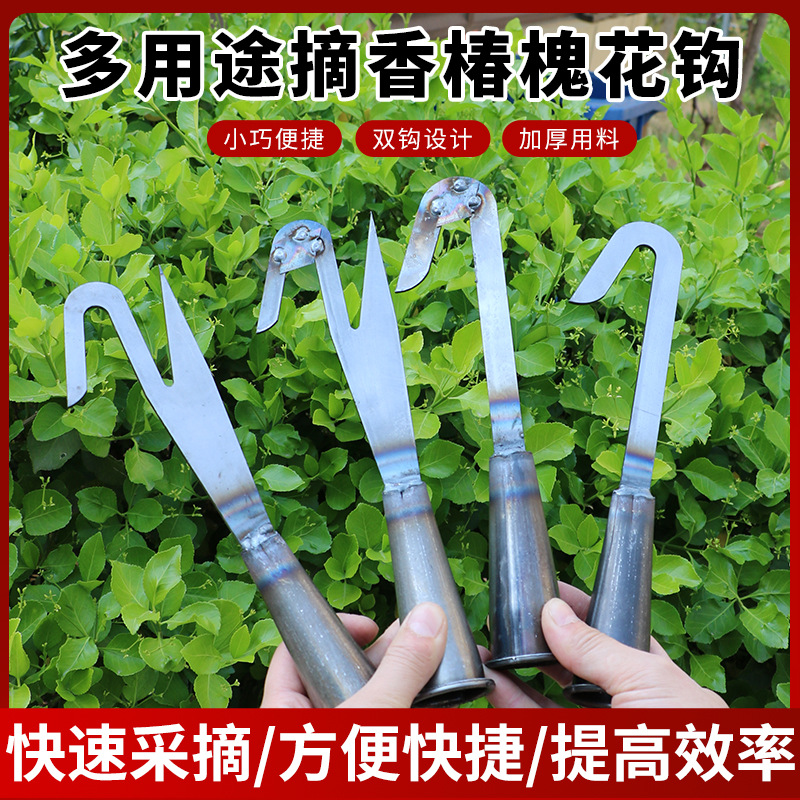 新款采摘钩v型摘果器高空水果采摘神器加厚加硬摘龙眼香椿等工具