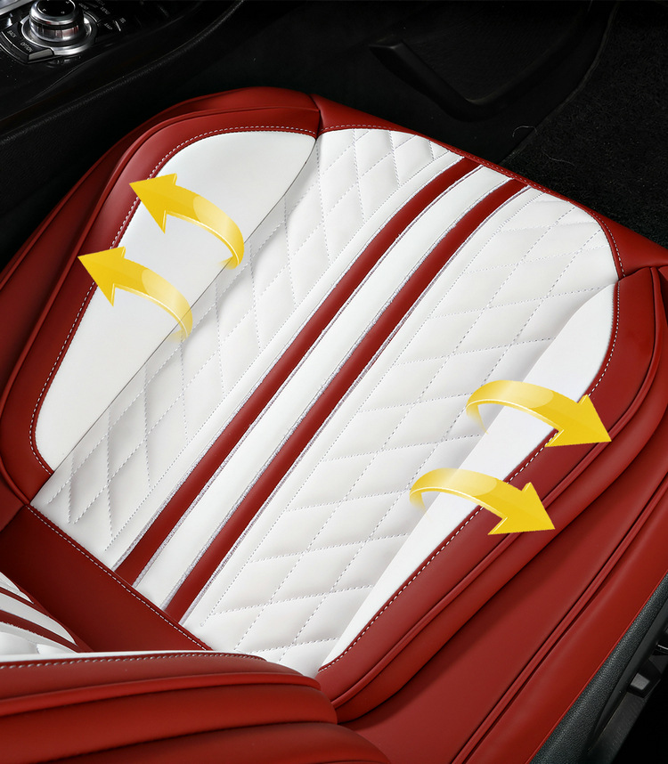 All-Inclusive Full Leather Four-Season Universal Car Seat Cushion Summer Leather Seat Cushion Cross-Border Amazon Wholesale Cool and Comfortable