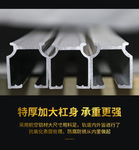 Ql@5N Thickeneded Curtain Track Slide Rail All-Aluminum Alloy Guide Rail Straight Rail Roman Curtain Rod Top-Mounted Side-Mounted