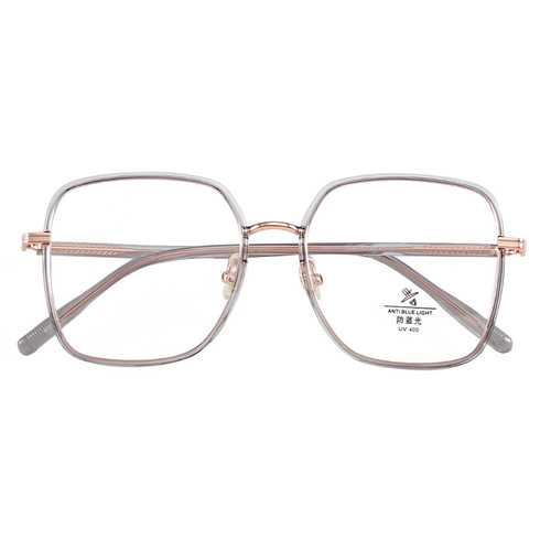 M2714 Korean style trendy retro anti-blue light plain mirror large frame square with prescription myopia glasses fashion