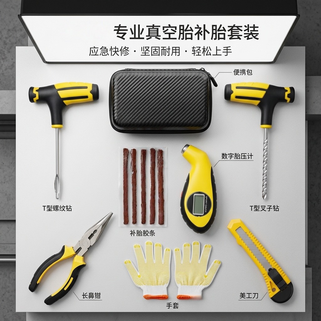 Tires sealant, tire repair tool, tools set for auto, fast glue
