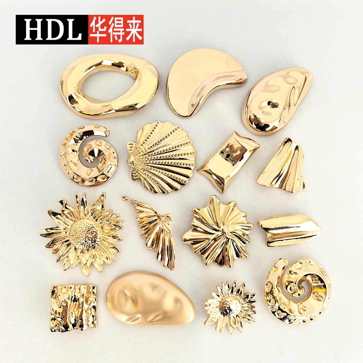 Creative Imitation Shell-Shaped Metal Buttons, Hand-Sewn Buttons, Versatile Suit Jacket Decorative Buttons, Coat Buttons
