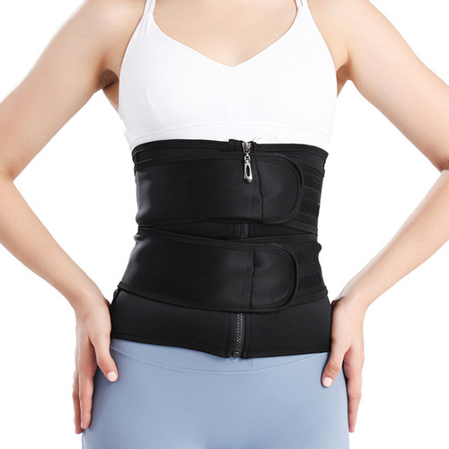 Amazon neoprene belt fitness sports tight waist training body shaping belt double belt for women