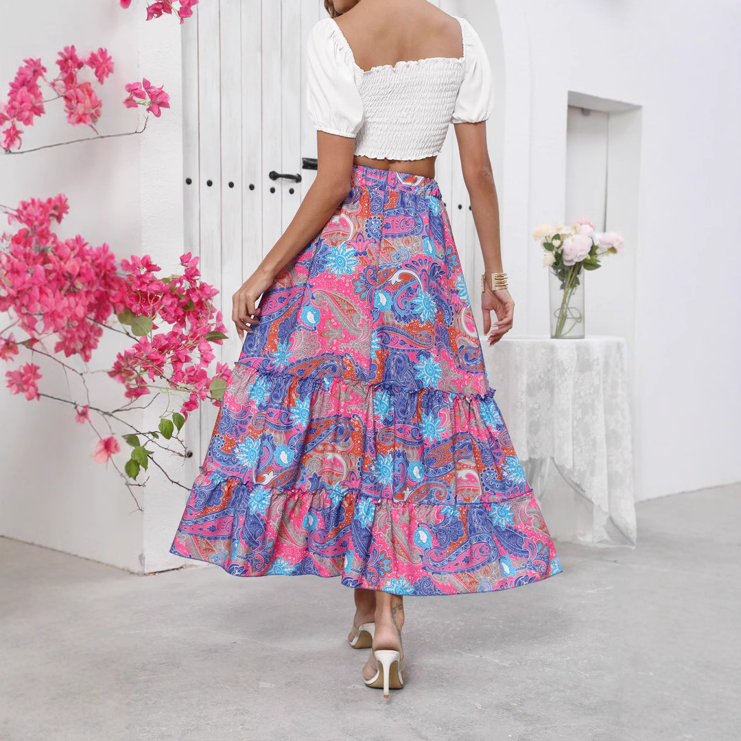 Cross-border Foreign Trade European And American Women's Clothing 2025 Summer Bohemian Beach Holiday Style Large_ecoleips.com