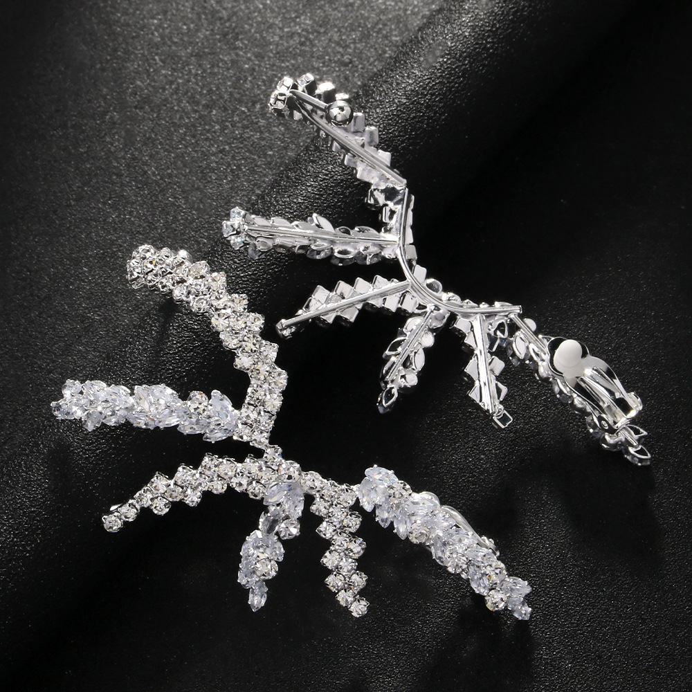 Daily Occasion Copper Material Copper Rhinestones Fireworks Inlay Shiny Ear Cuffs For Women's