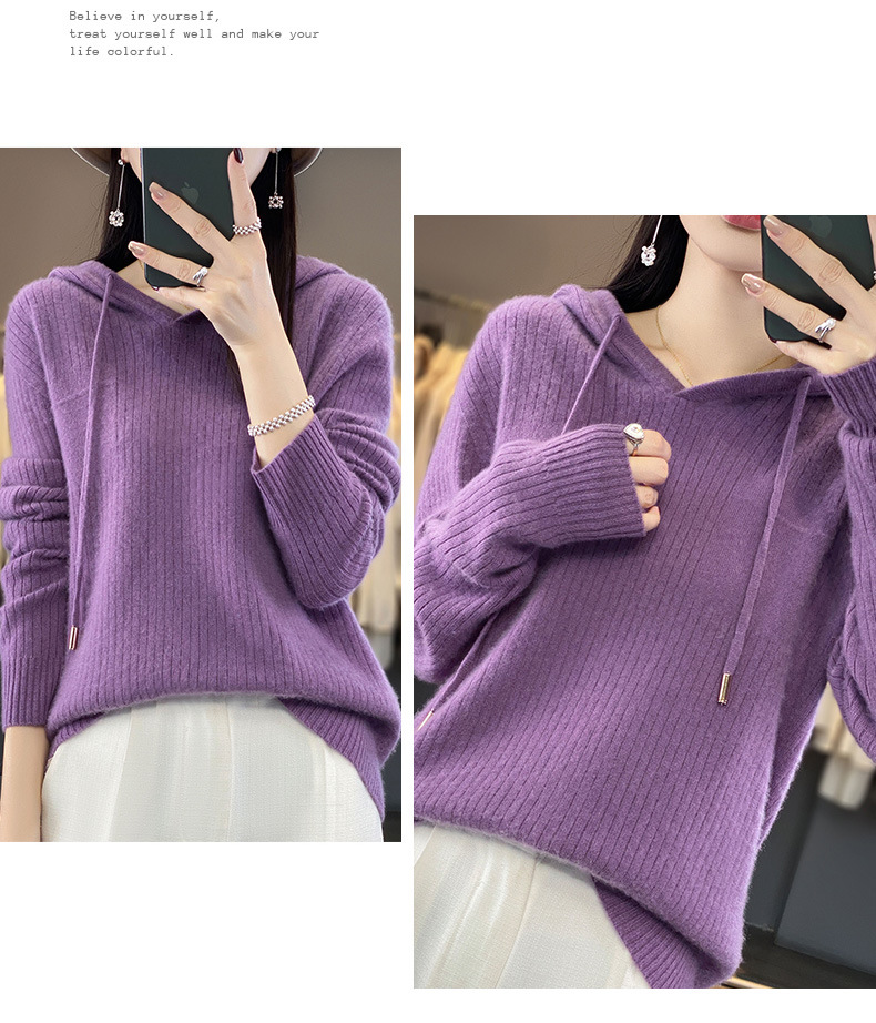 A7784 1630K ÁO LEN NỮ HEBTDHM MŨ LIỀN MÙA XUÂN THU ĐÔNG PHONG CÁCH HÀN QUỐC DÀY ẤM THỜI TRANG NỮ G05 SẢN PHẨM MỚI