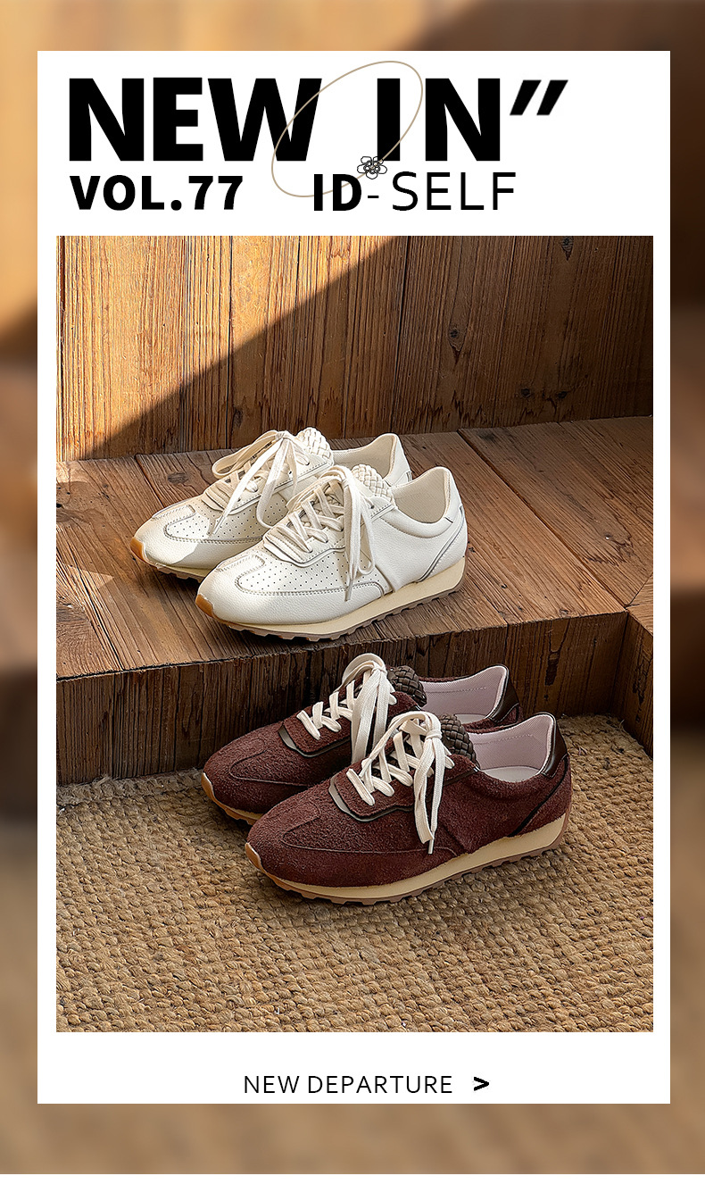 3699 Retro Jogging Shoes For Men And Women Couples Hand Woven Sports Shoes Thick Soled Height Enhancing Pointed Toe German Training Shoes_voghion.com