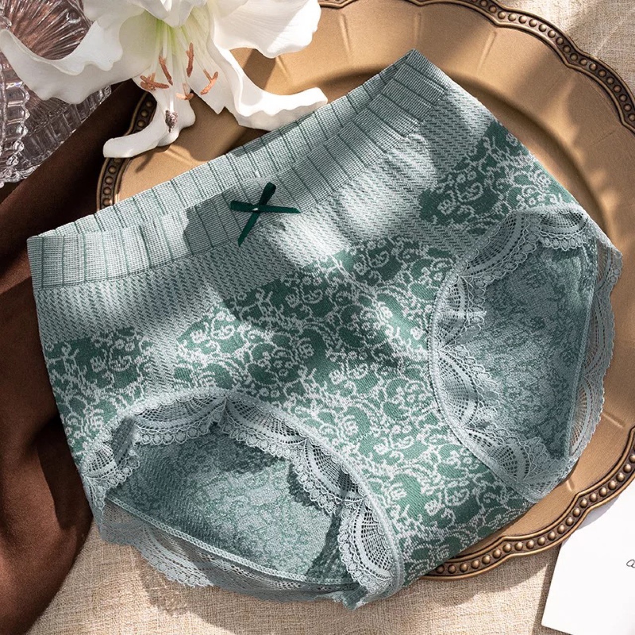 14g Weight Mid Waist Panties Waist Normal Type Panties Style Solid Color Stereotype Breathable Patchwork Mid Waist Normal Type Panties