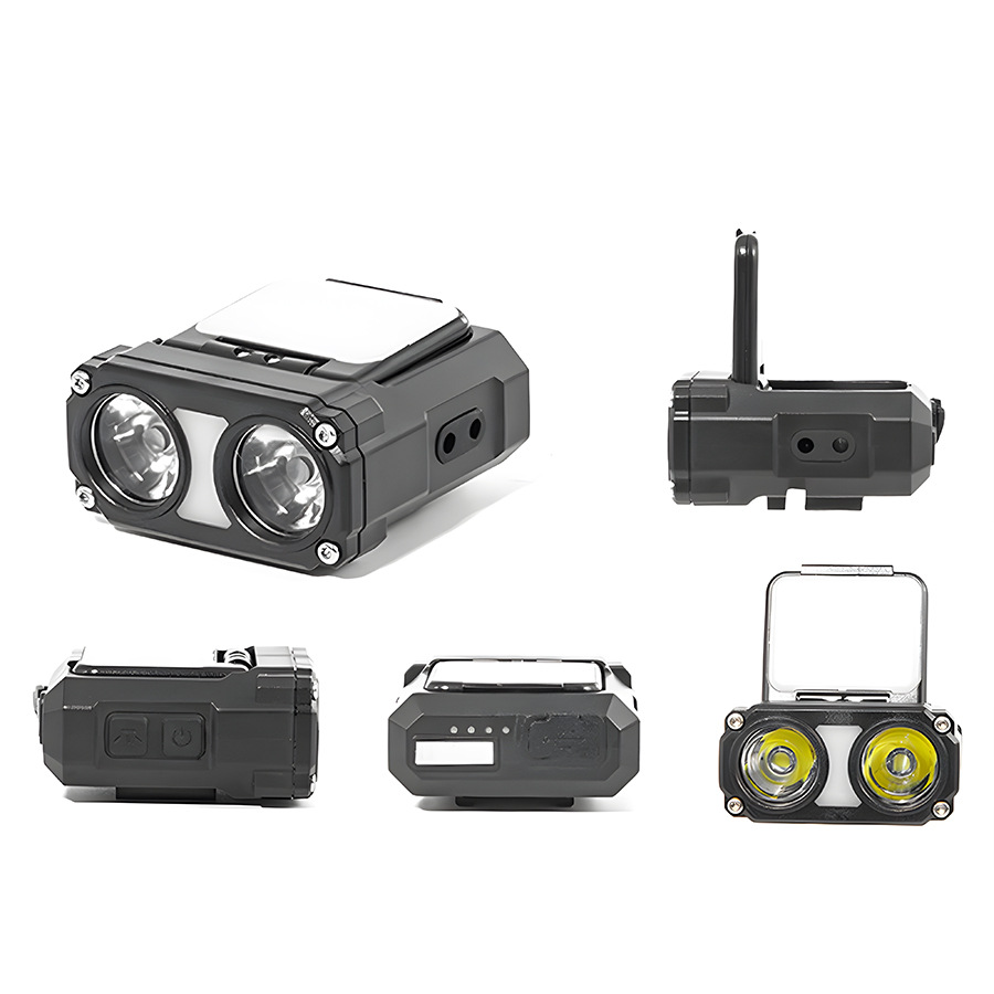 Transfronterizos venta caliente faro agitando inducción TYPE-C carga larga duración luz de pesca nocturna sombrero lámpara de clip lámpara de bicicleta