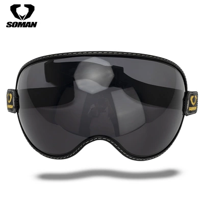 Soman Retro Motorcycle Strap-On Lens T3 Universal Lens Motorcycle Helmet Windproof Mirror Motorcycle Mirror (Dəbilqə (Kaska) aksesuarları) - tea-slice