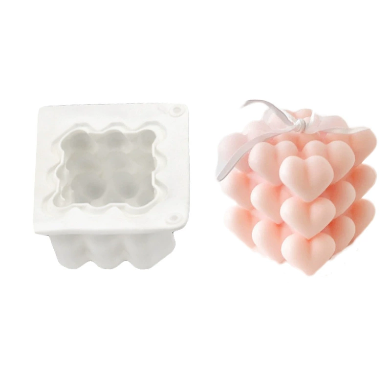 Трансграничная новая любовь: силиконовая форма для свечей с ароматерапией, форма для выпечки тортов, инструмент для шлифовки, кубик Рубика с одним и двумя отверстиями