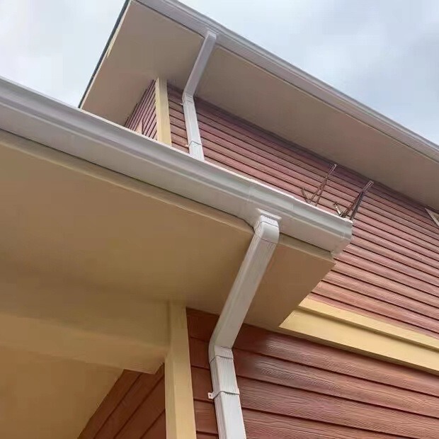 Pvc Square Downspout Plastic Gutter Rainwater Channel Villa Drainage Eaves Gutter Drainage Ditch Custom Drainage Pipe