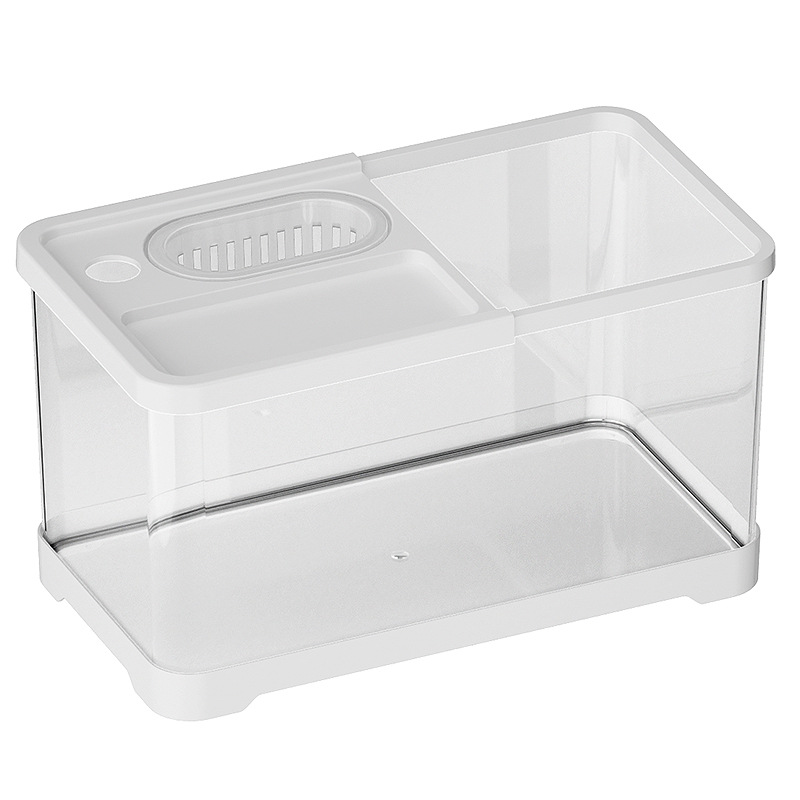 Tanque de tortuga, sala de estar para el hogar, alta transparencia, lámpara, tanque de alimentación de tortuga ecológica, escritorio de oficina, caja de peces de colores de paisajismo pequeño