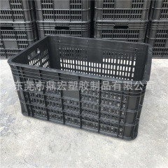 メーカーは黒色プラスチックの使い捨て果物枠野菜かご610*420*310プラスチックの回転野菜を生産している