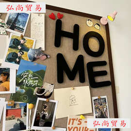 毛毡板照片墙DIY小装饰配件home立体字母英文墙贴个性墙面