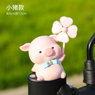 creative resin doll spinning – Car ornaments - piggy-with-double-sided-adhesive
