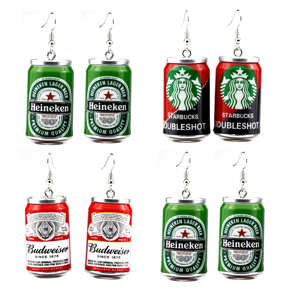 Creative fashionable brand earrings, accessory, Cola