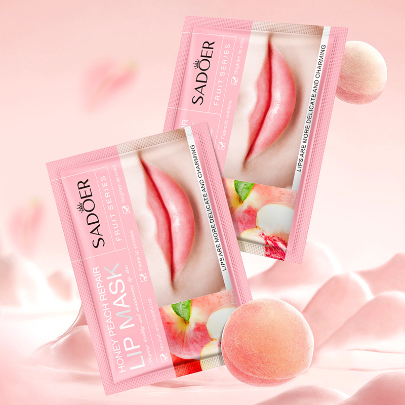 Feuchtigkeitsspendende SADOER-Pfirsich- und reparierende Lippenmaske in englischer Sprache_voghion.com