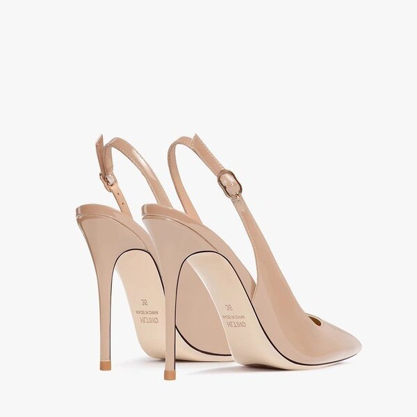 Summer sandals nude made of soft leather