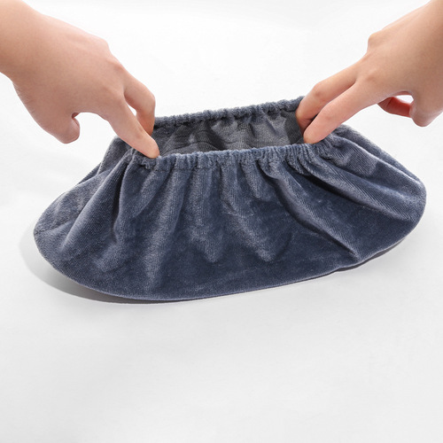 FaSoLa flannel shoe covers, non-slip, washable, wear-resistant, thickened, indoor foot covers for children and adults, computer room