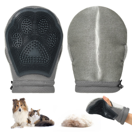 Cat hair remover, cat grooming gloves, double-sided and multi-functional, cat bib replacement, essential for cleaning cat hair