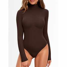 O 55493 Leopard Print Tight Bodysuit 豹纹长袖紧身连体衣