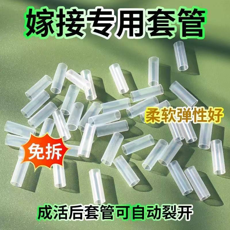 嫁接套管柔性防水空心老桩嫁接小苗花苗西瓜月季嫁接枝条硅胶套管